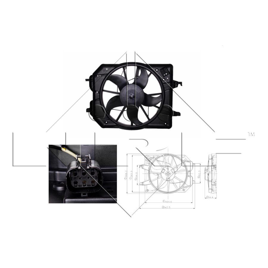 Ventola di raffreddamento motore NRF 47021