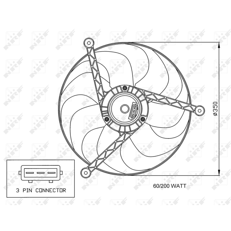 Ventola di raffreddamento motore NRF 47057