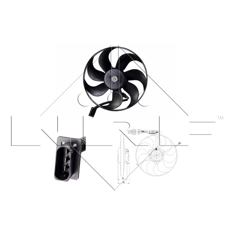 Ventola di raffreddamento motore NRF 47064