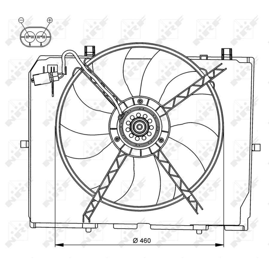 Ventola di raffreddamento motore NRF 47066