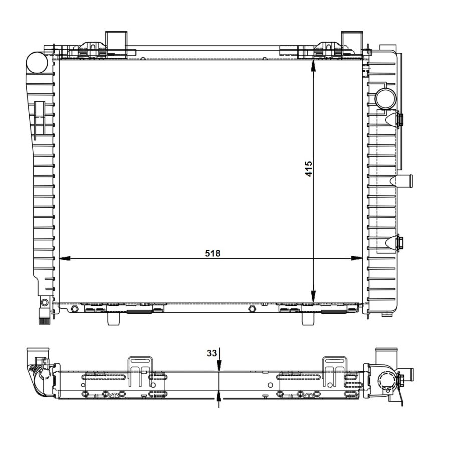 Radiatore NRF 50593 EASY FIT