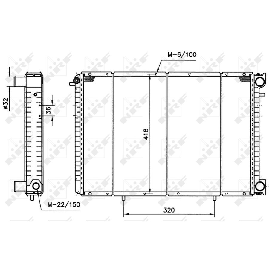 Radiatore NRF 58153