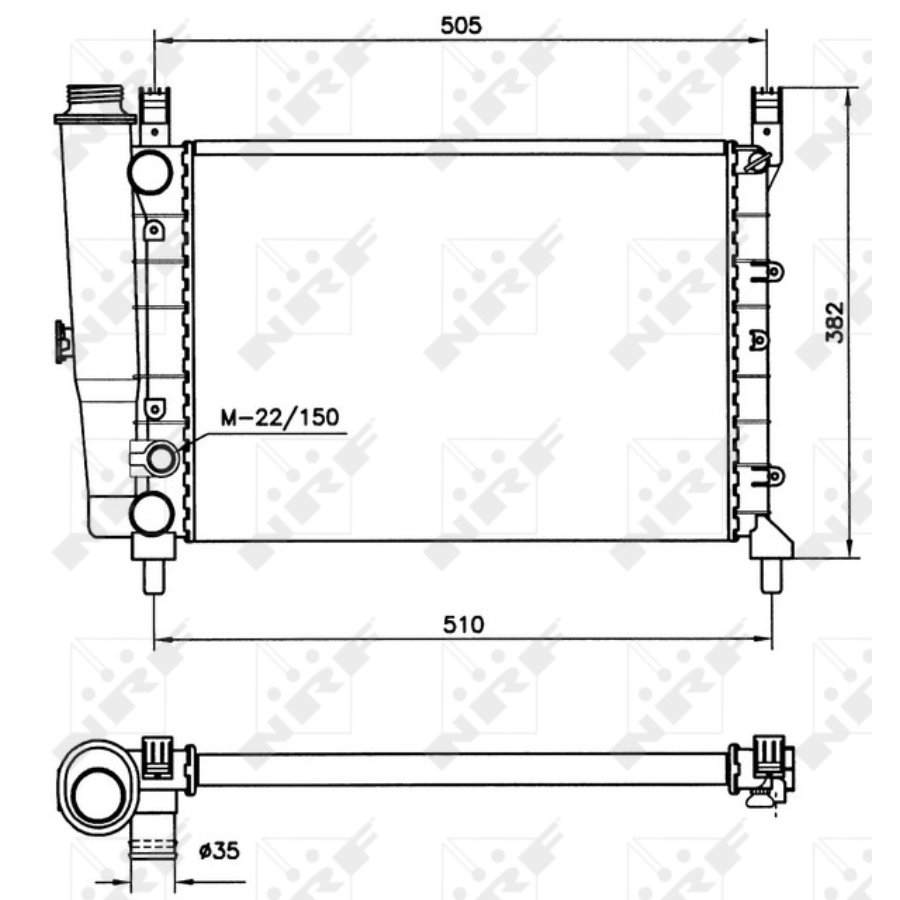Radiatore NRF 58705