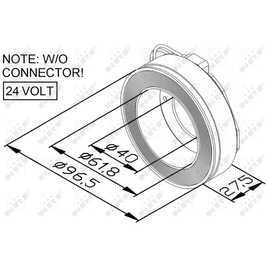 Bobina NRF, compressore frizione magnetica 38448