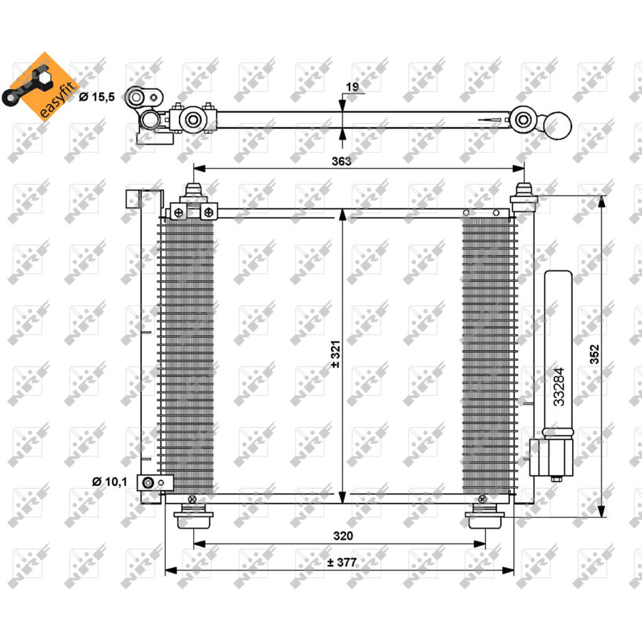 Condensatore con essiccatore NRF 35764 EASY FIT