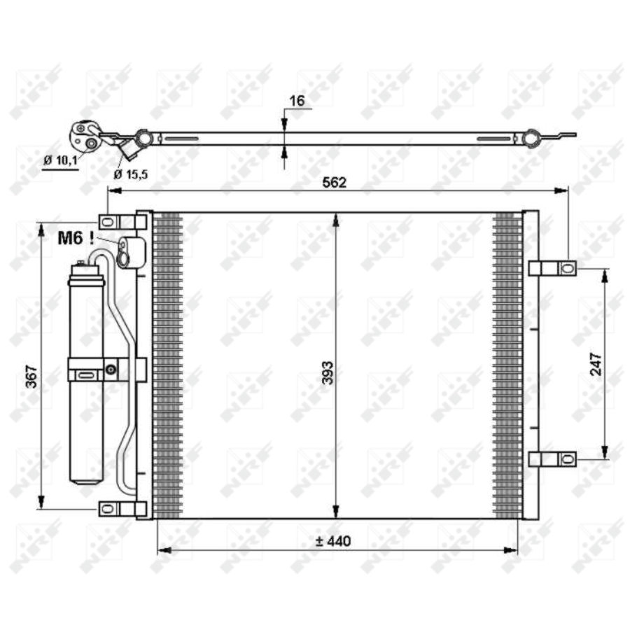 Condensatore con essiccatore NRF 35784 EASY FIT