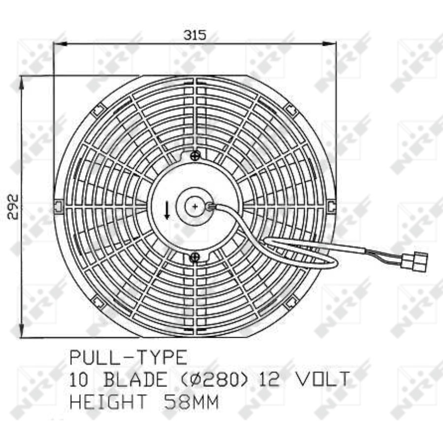 Ventola di raffreddamento motore NRF 47060