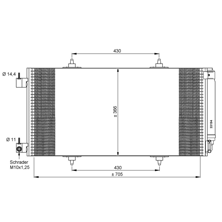 Condensatore con essiccatore NRF 35786