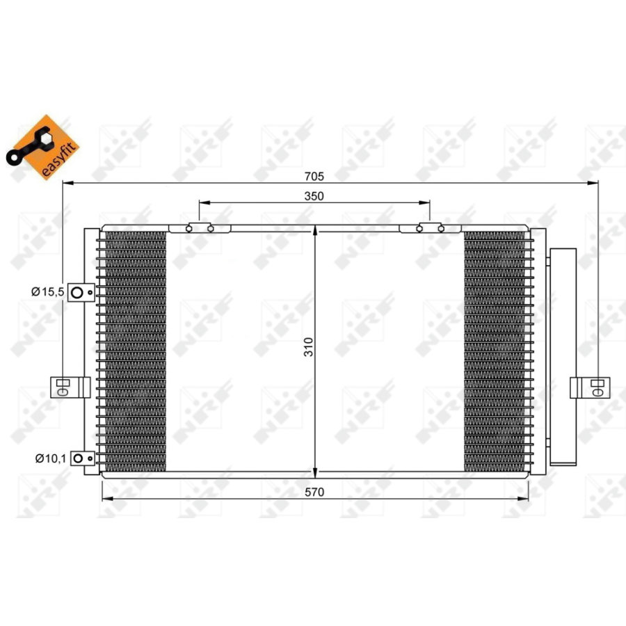 Condensatore con essiccatore NRF 35659 EASY FIT