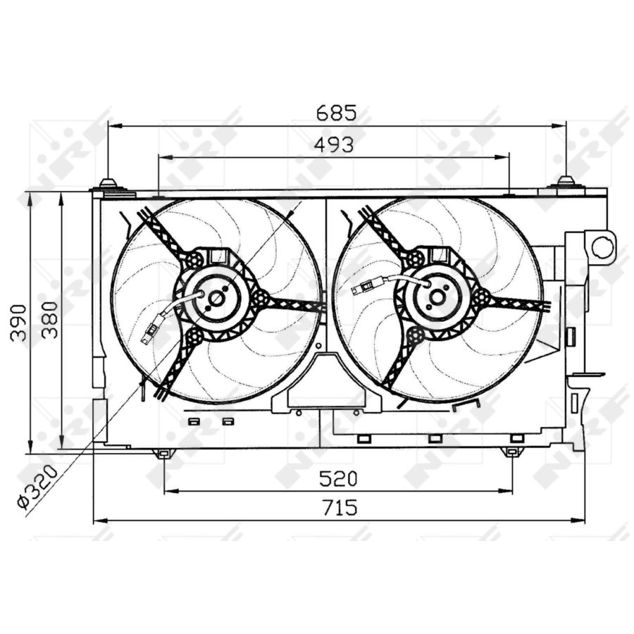 Ventola di raffreddamento motore NRF 47030