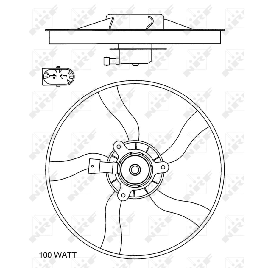 Ventola di raffreddamento motore NRF 47070