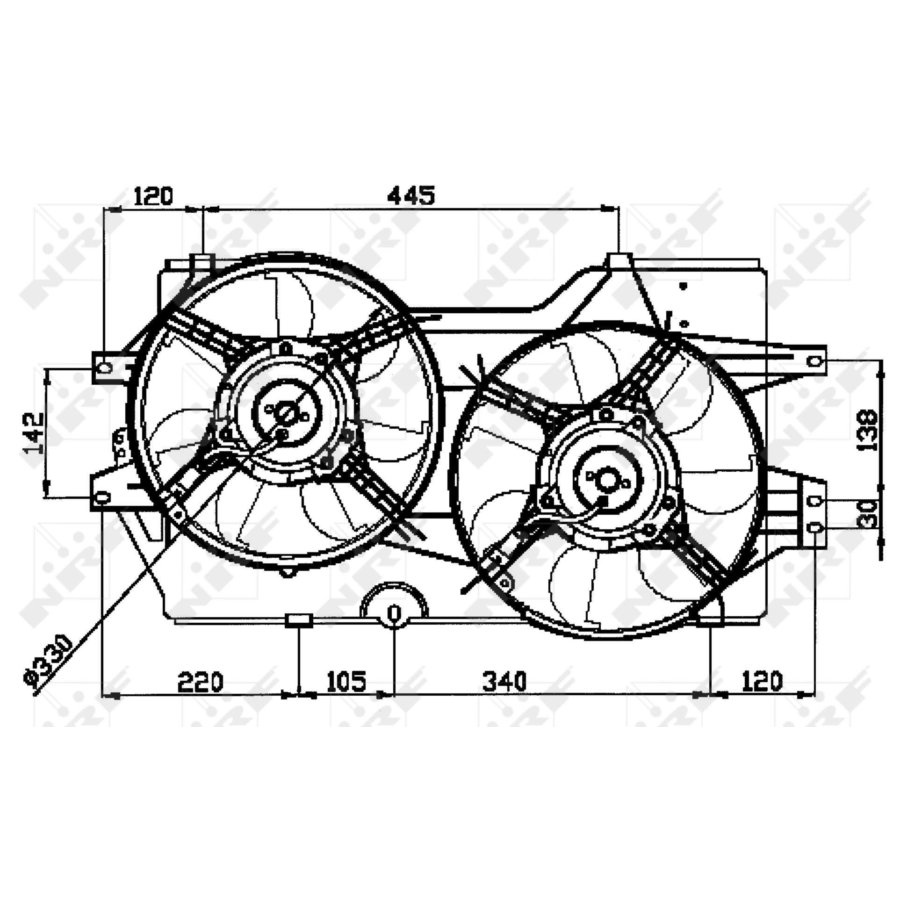 Ventola di raffreddamento motore NRF 47031