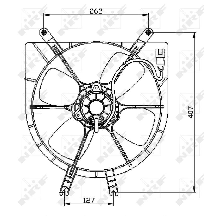 Ventola di raffreddamento motore NRF 47042