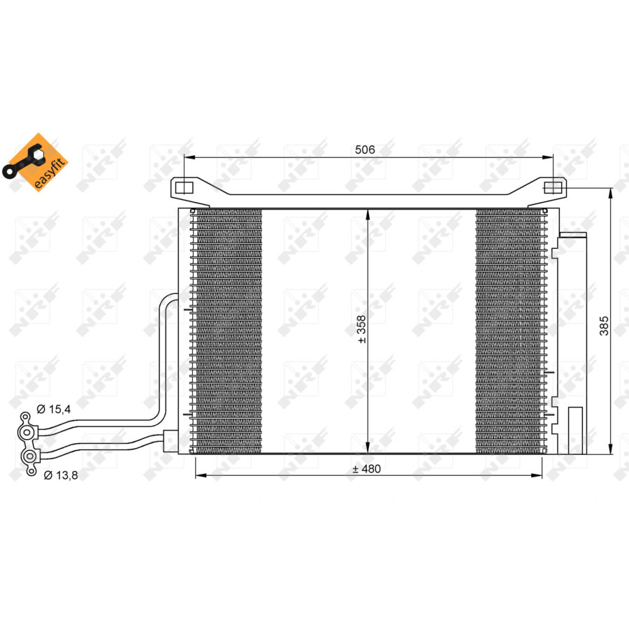 Condensatore con essiccatore NRF 35787 EASY FIT