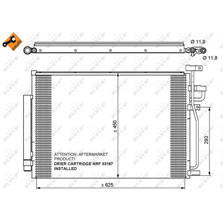 Condensatore con essiccatore NRF 35775 EASY FIT