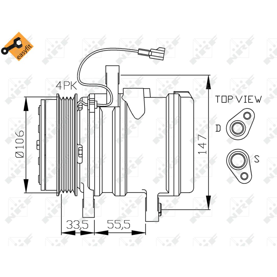 Compressore aria condizionata NRF 32436 EASY FIT