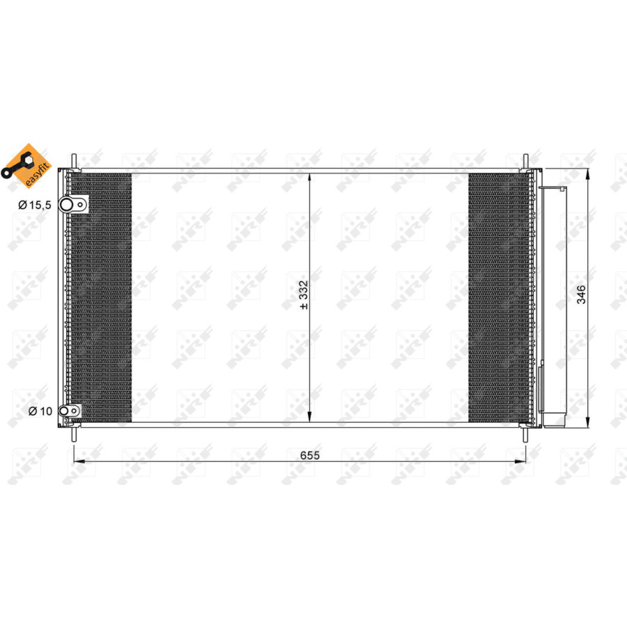 Condensatore con essiccatore NRF 35838 EASY FIT