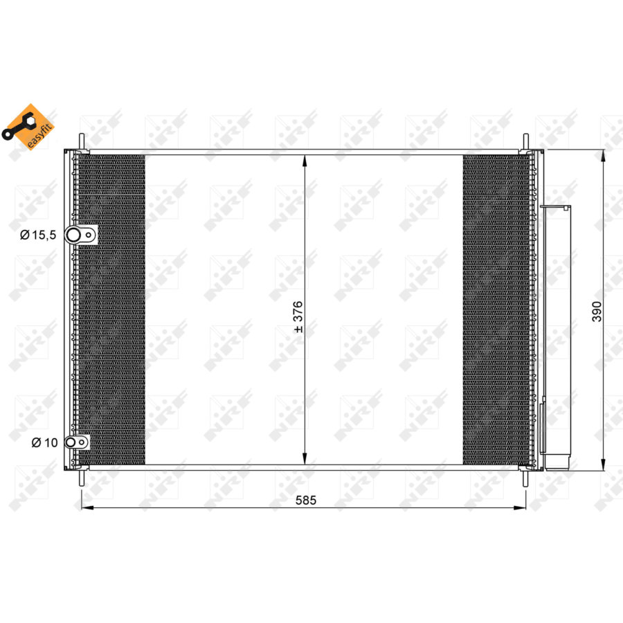 Condensatore con essiccatore NRF 35839 EASY FIT