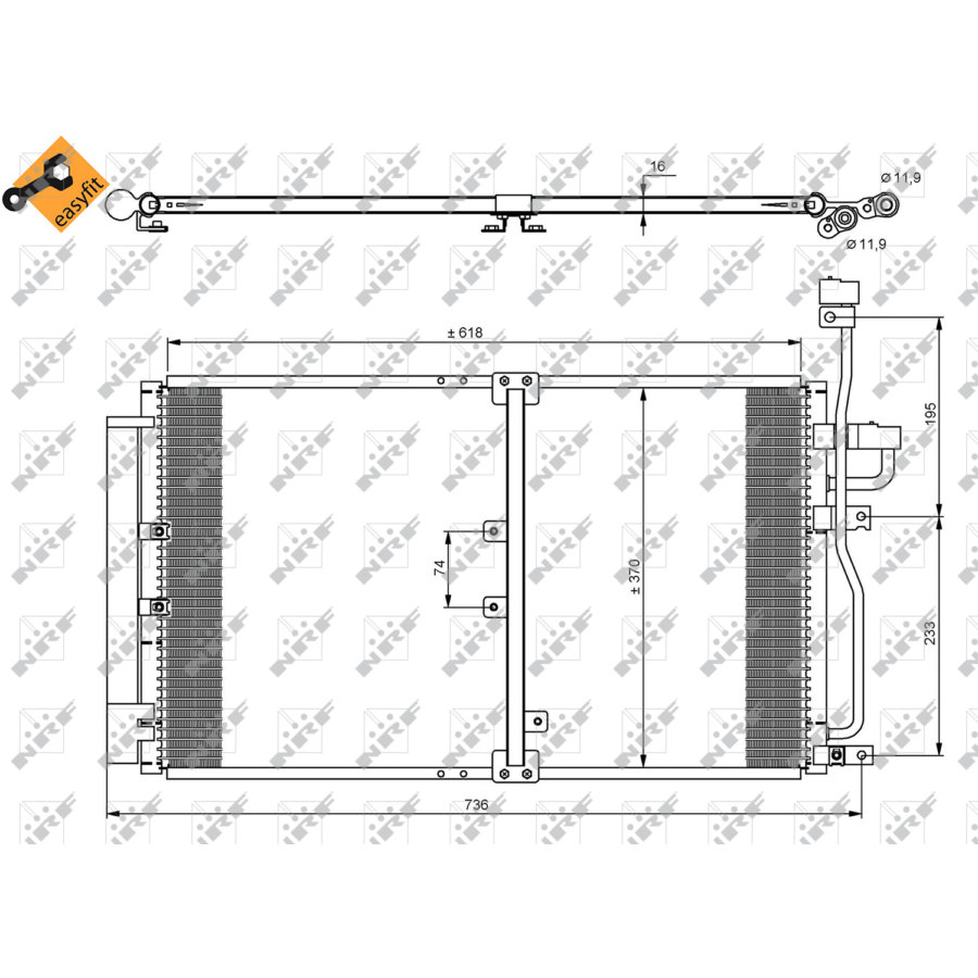 Condensatore con essiccatore NRF 35797 EASY FIT