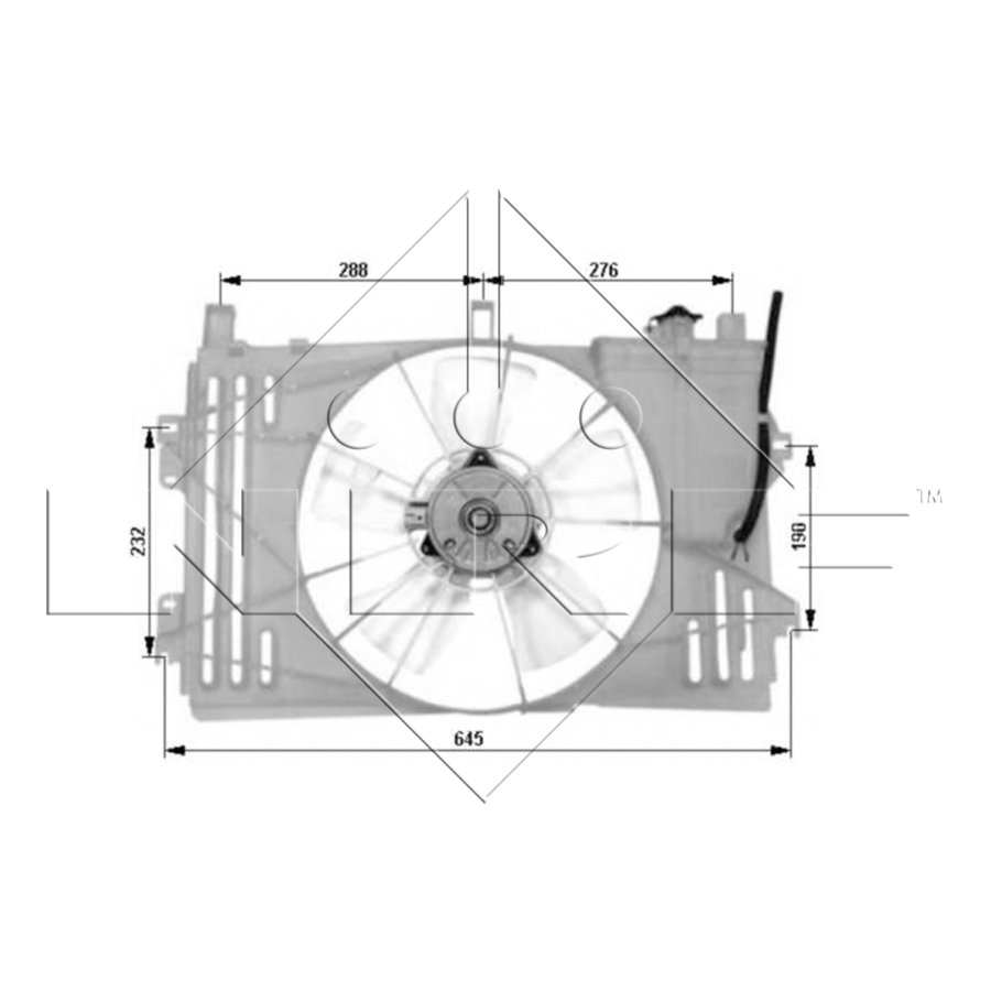 Ventola di raffreddamento motore NRF 47053