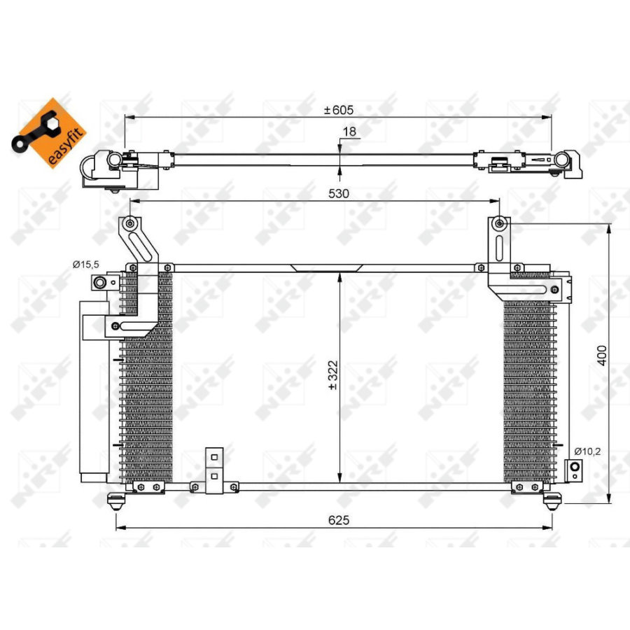 Condensatore con essiccatore NRF 35847 EASY FIT