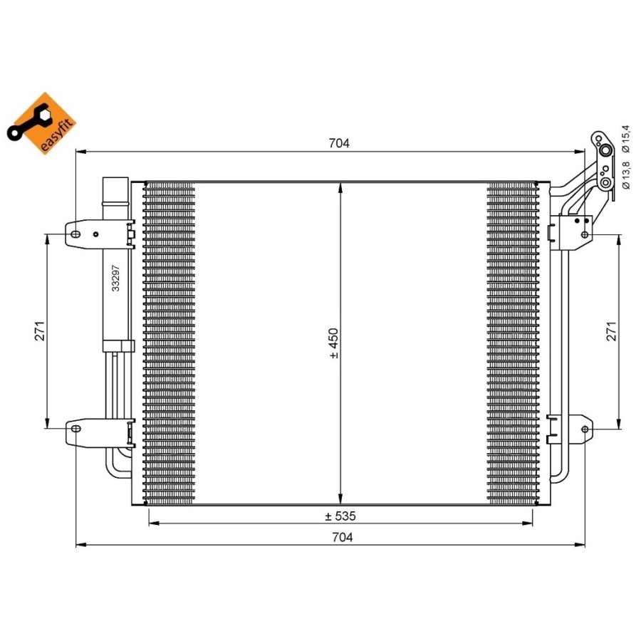 Condensatore con essiccatore NRF 35848 EASY FIT