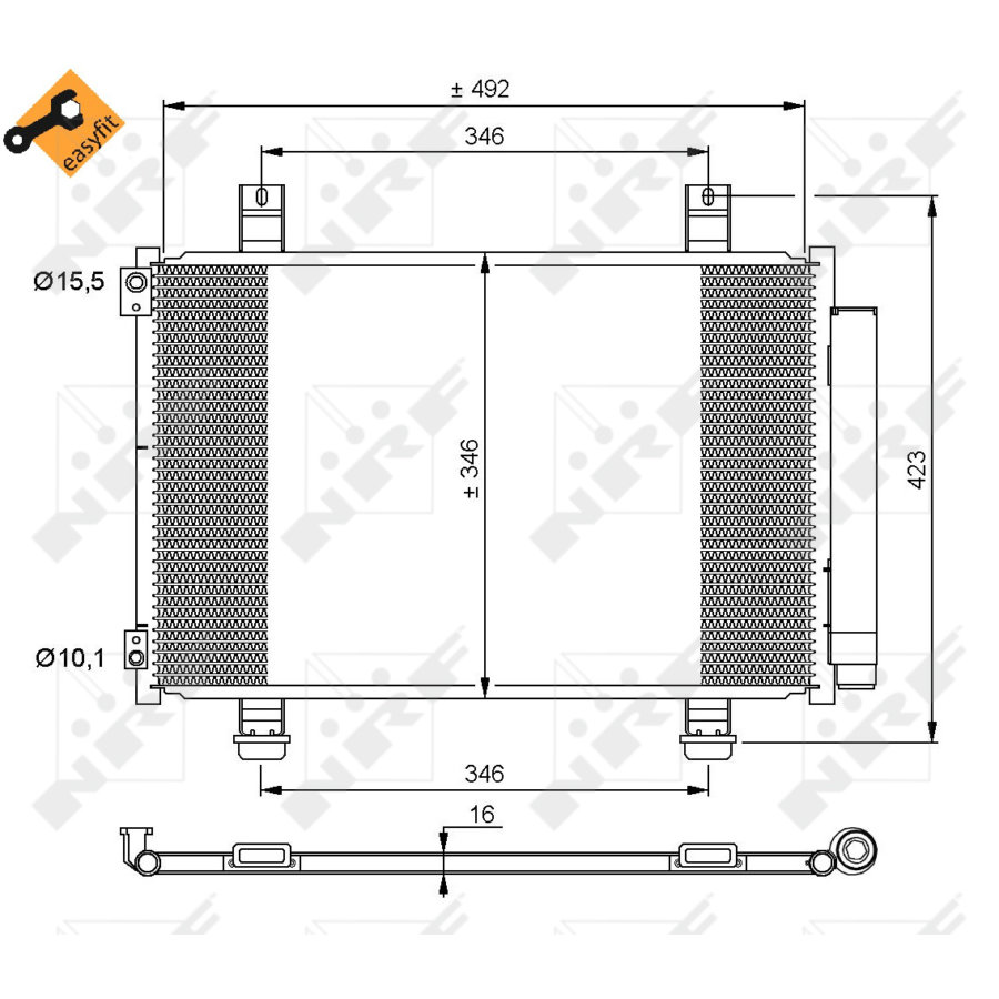 Condensatore Climatizzatore NISSENS 94879 Con Essiccatore Per Nissan Navara E Pathfinder 2.5 DCi (2004-2007) - 2