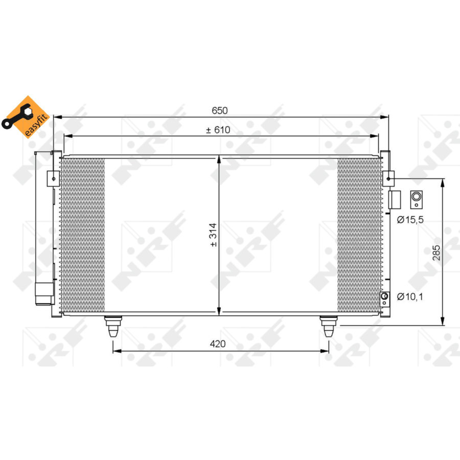 Condensatore con essiccatore NRF 35855 EASY FIT