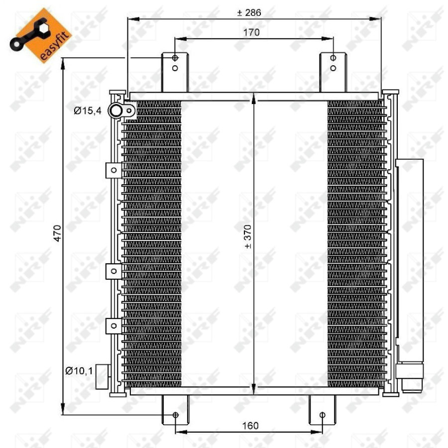 Condensatore con essiccatore NRF 35856 EASY FIT