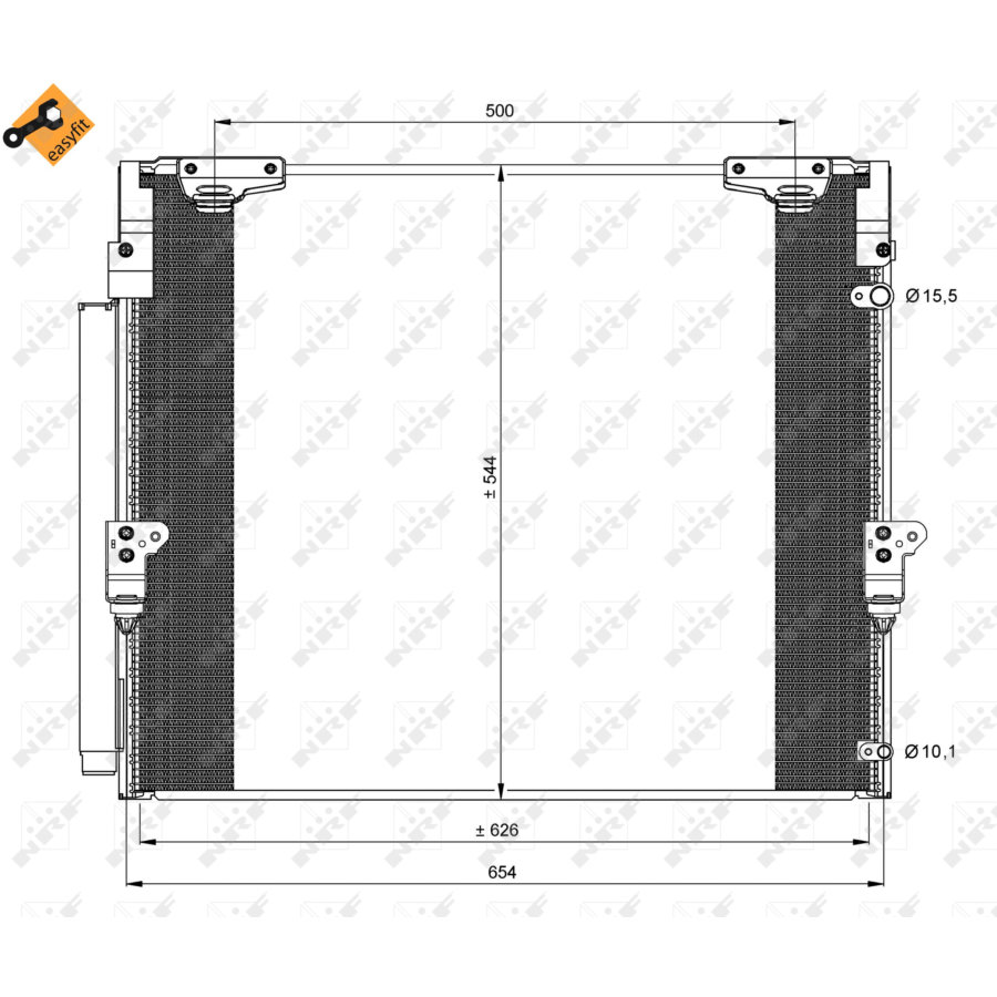 Condensatore con essiccatore NRF 35862 EASY FIT