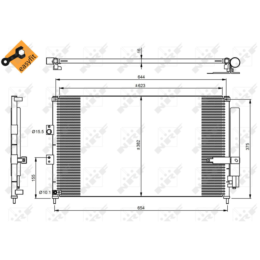 Condensatore con essiccatore NRF 35865 EASY FIT