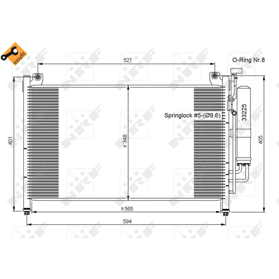 Condensatore con essiccatore NRF 350358
