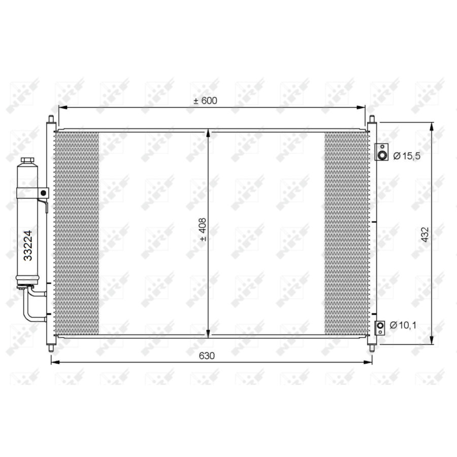 Condensatore con essiccatore NRF 35873 EASY FIT