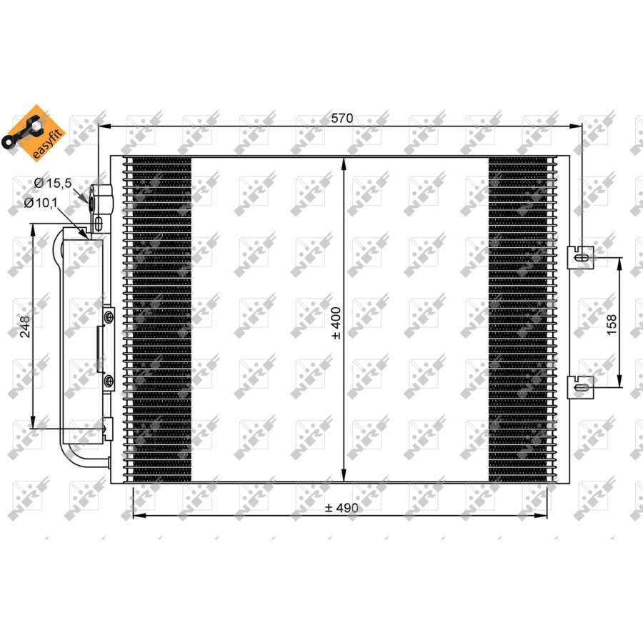 Condensatore con essiccatore NRF 35879 EASY FIT