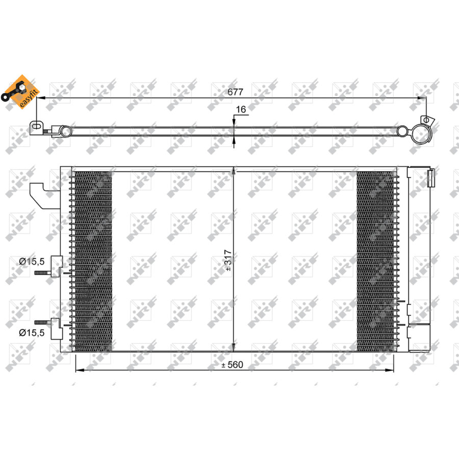 Condensatore con essiccatore NRF 35883 EASY FIT