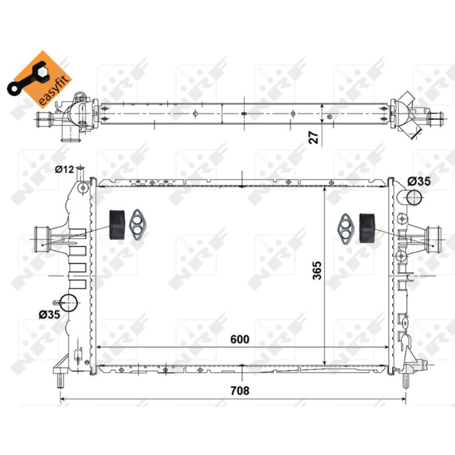 Radiatore NRF 58344 EASY FIT