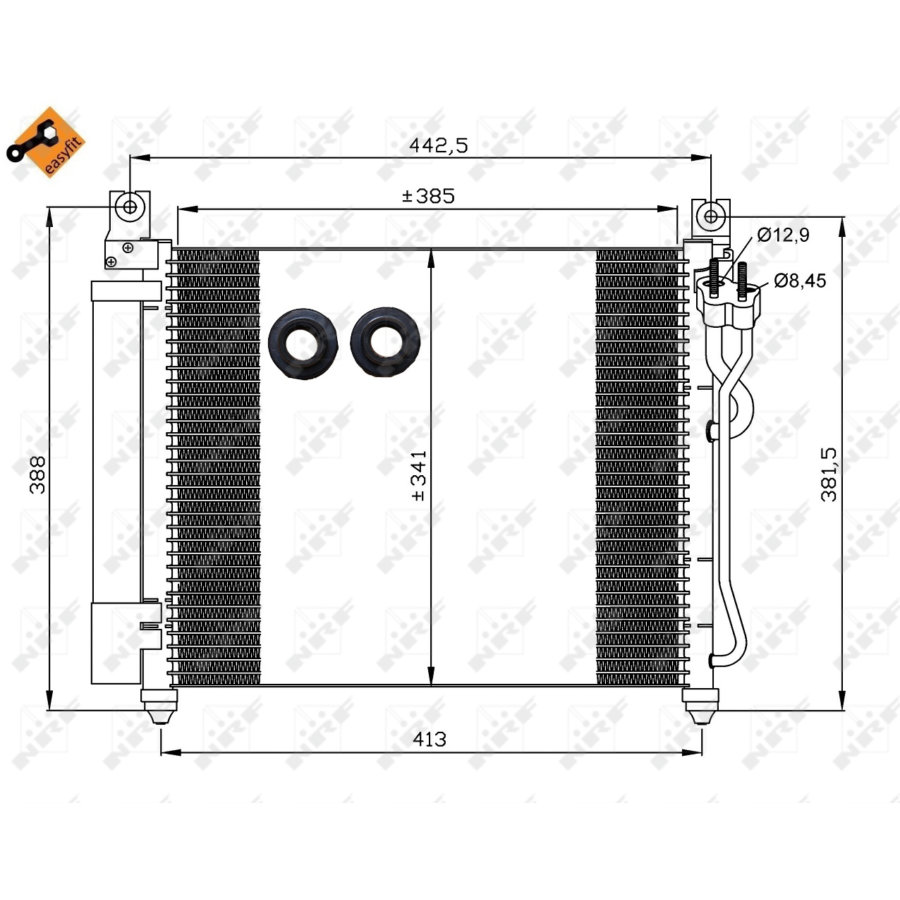 Condensatore con essiccatore NRF 35888 EASY FIT