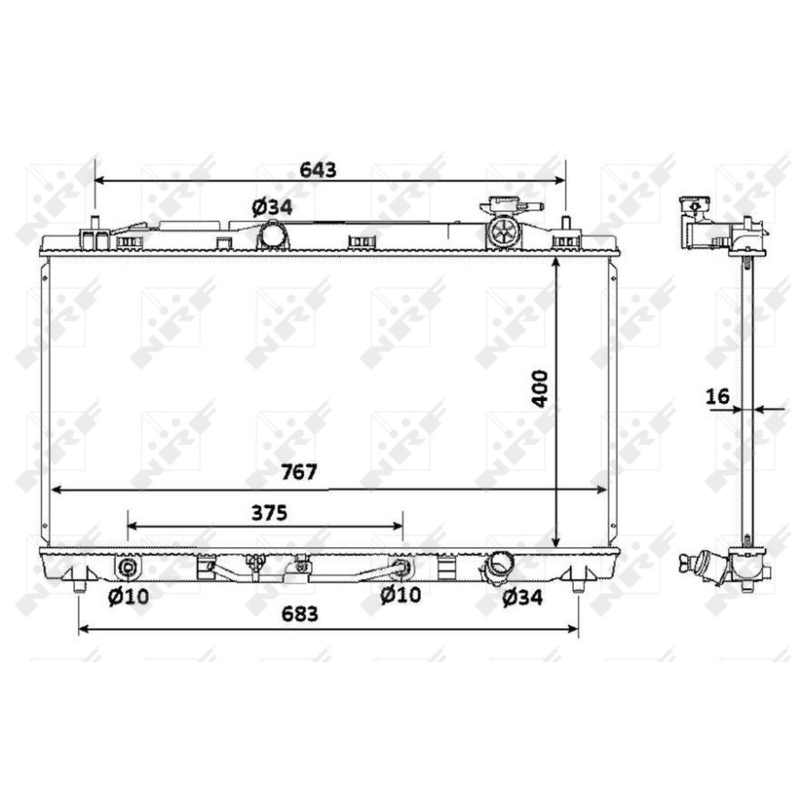 Radiatore NRF 53922