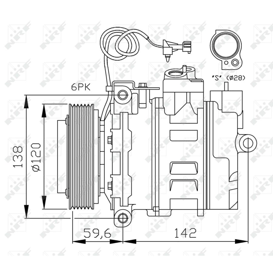 Compressore aria condizionata NRF 32377 EASY FIT