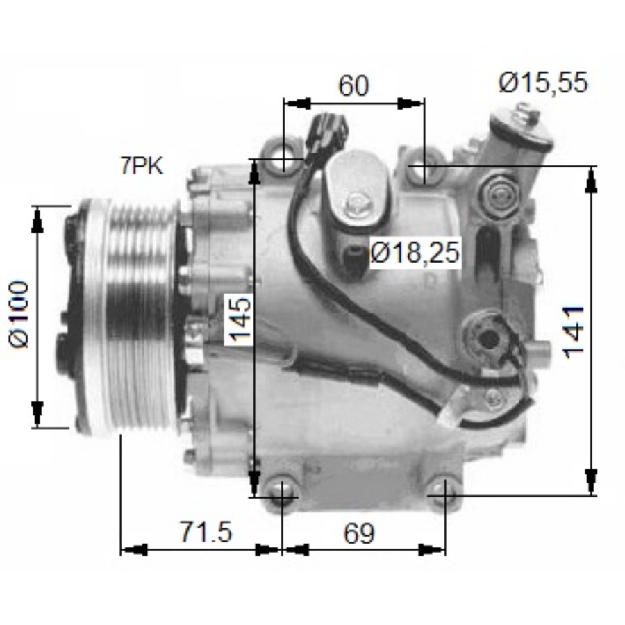 Compressore aria condizionata NRF 32491