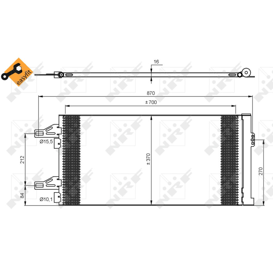 Condensatore con essiccatore NRF 35895 EASY FIT