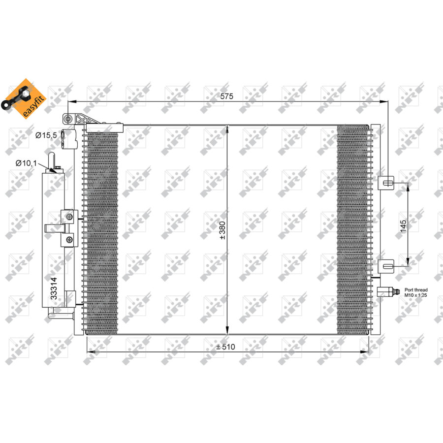 Condensatore con essiccatore NRF 35897 EASY FIT