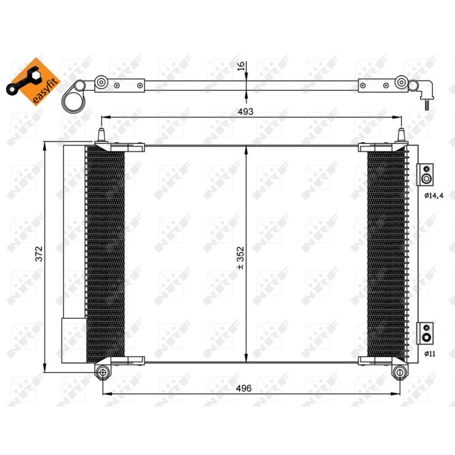 Condensatore con essiccatore NRF 35899 EASY FIT