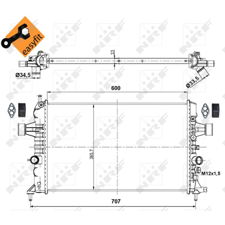 Radiatore NRF 53000 EASY FIT