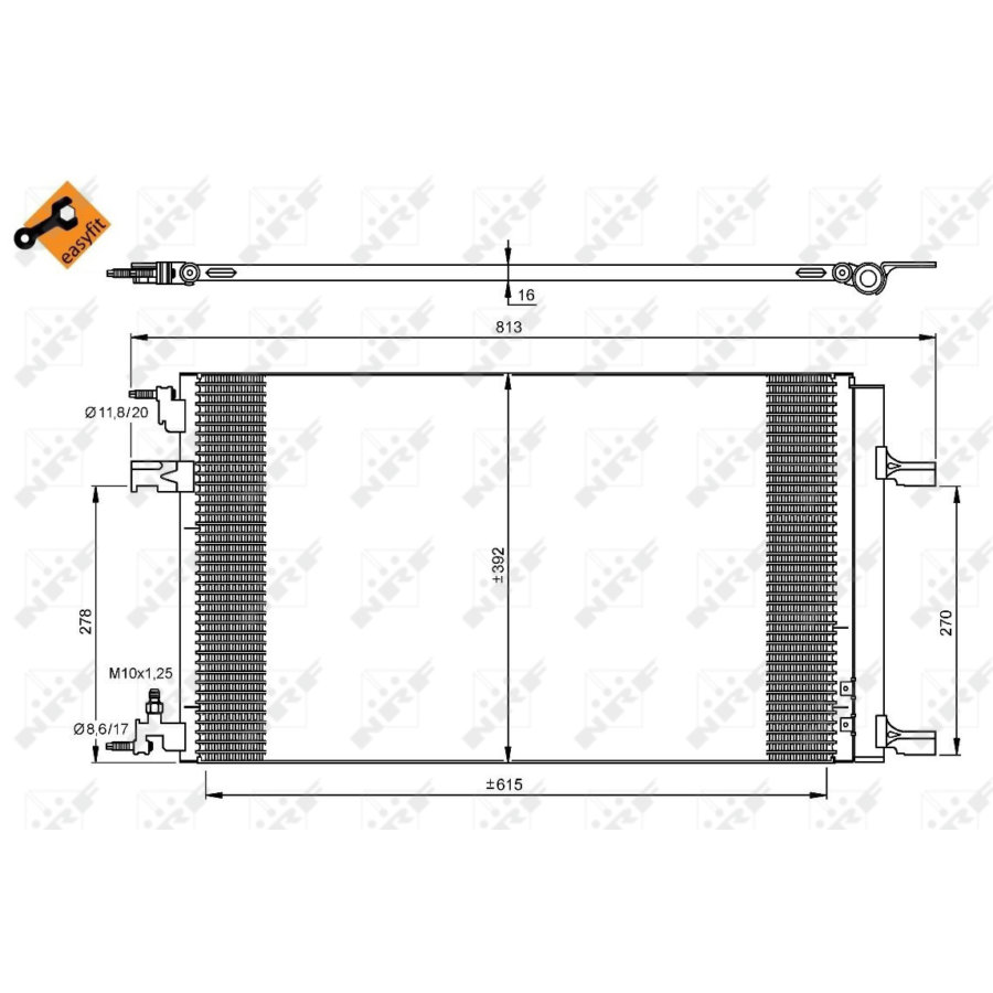 Condensatore con essiccatore NRF 35919 EASY FIT