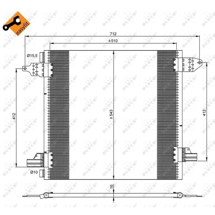 Condensatore NRF 35702 EASY FIT