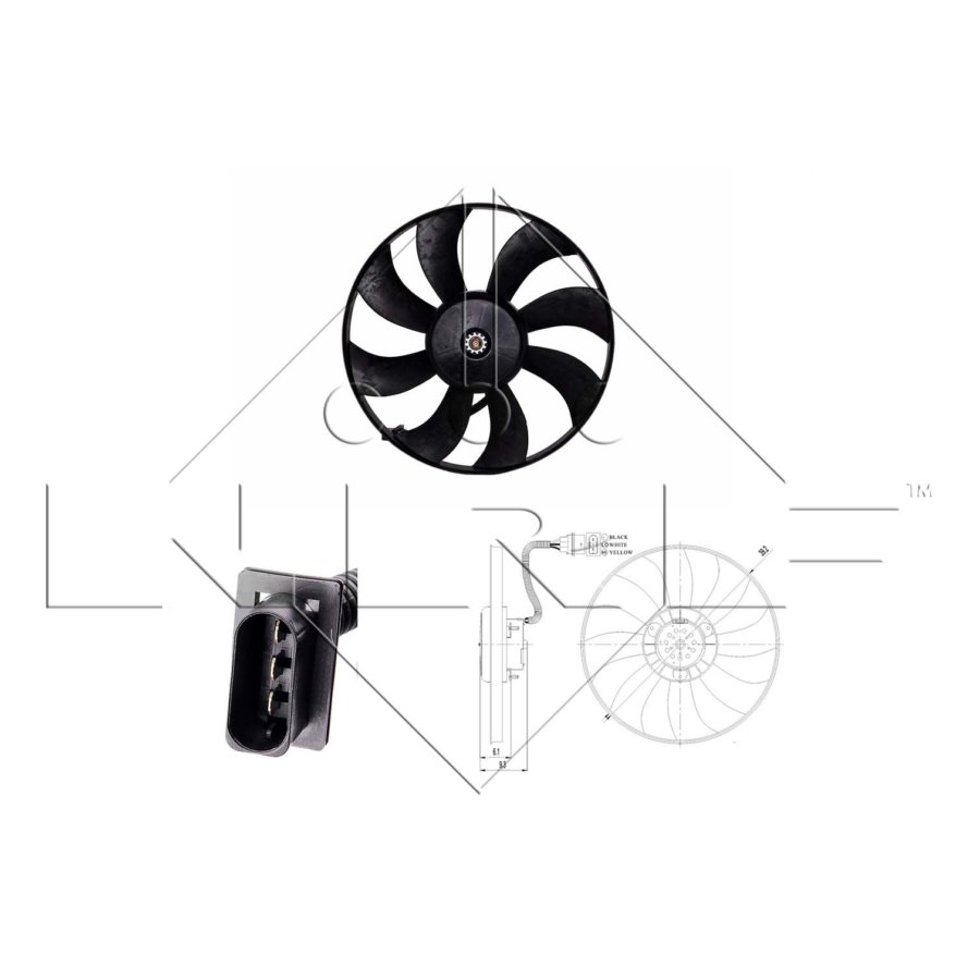 Ventola di raffreddamento motore NRF 47410