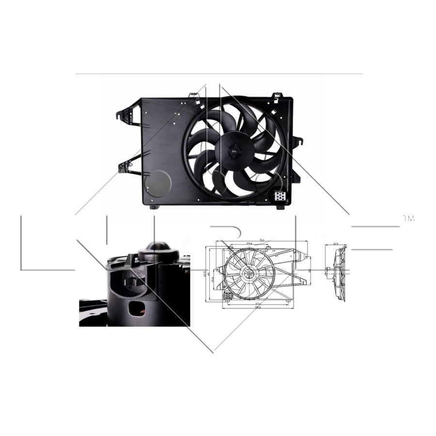 Ventola di raffreddamento motore NRF 47260
