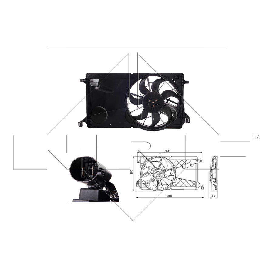 Ventola di raffreddamento motore NRF 47291