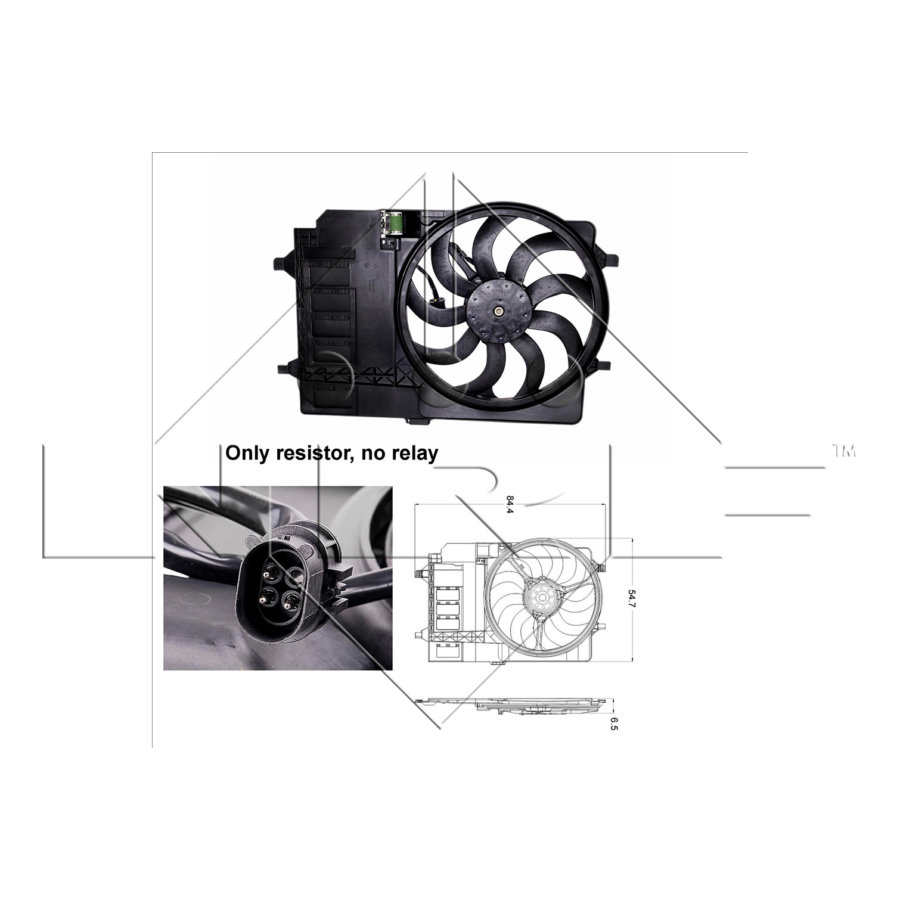 Ventola di raffreddamento motore NRF 47301